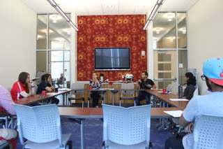 Members of the international club sipped tea and ate cookies while discussing the stresses of the semester Wednesday afternoon. The Counseling Center pairs with the International programs office to put on the monthly event. 