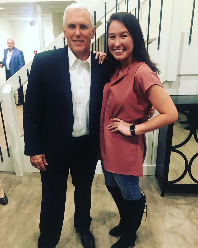 Grace Poynter will talk about her experiences campaigning with her uncle, Vice President Mike Pence, on Oct. 24 at 6 p.m. in Mitchell Auditorium.