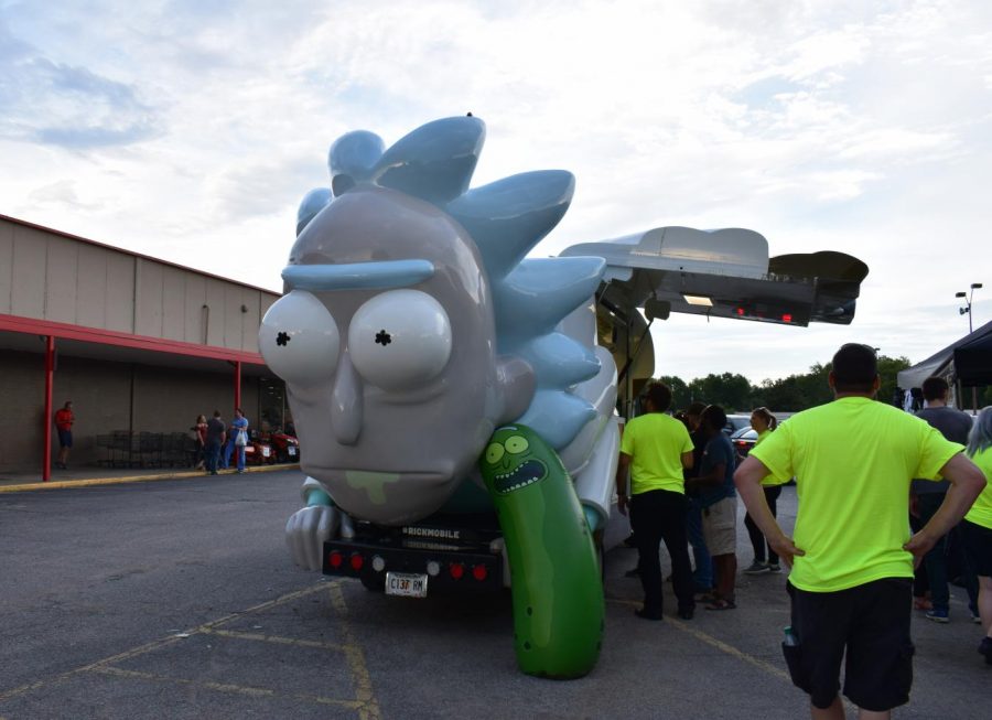 The Rickmobile came to Comic Quest to sell Rick and Morty merchandise and bring awareness to the comics Friday evening. 