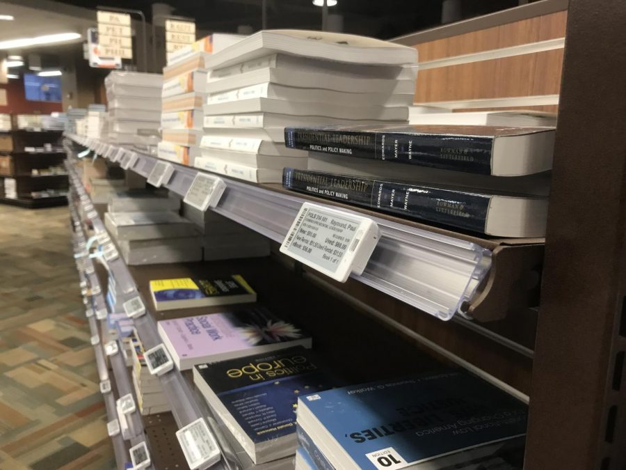Nancy Schroder, USI campus store assistant manager, said she uses course enrollment numbers and sales history from the past three years when deciding how many textbooks to buy for each course each semester.