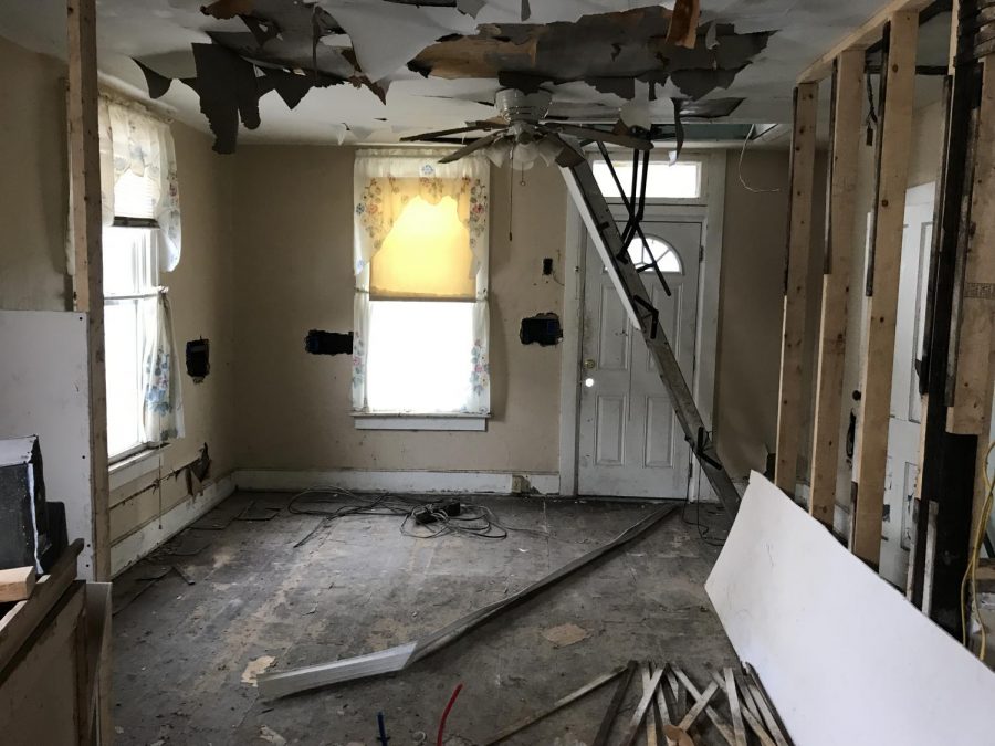 The abandoned home on Jefferson Street will be converted into an art installation before being torn down. 