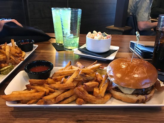 Bru Burger Bar displays classic American food, dining