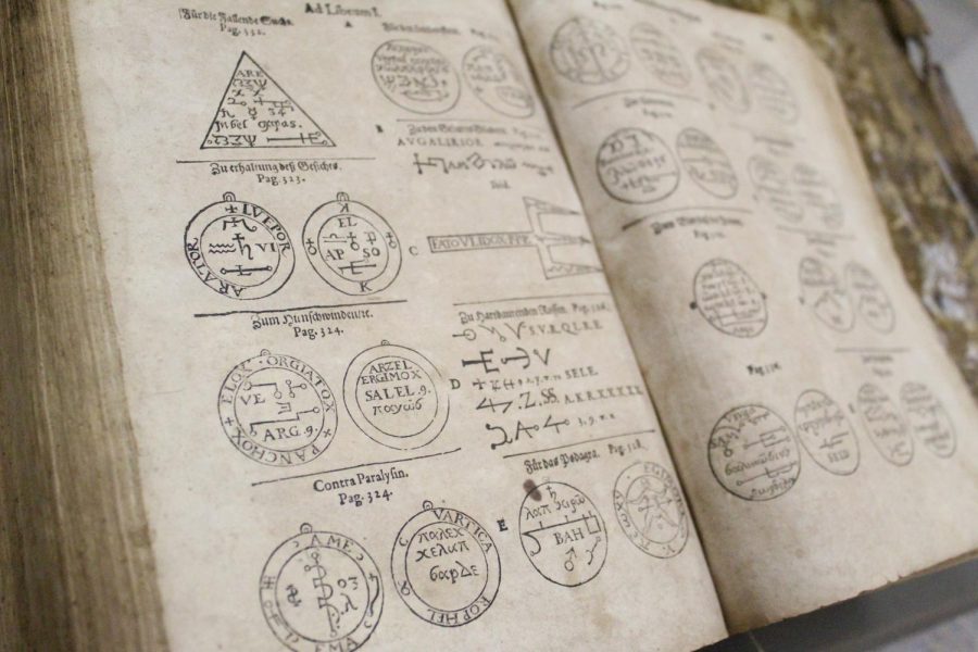 This 400 year old book is a part of a two volume set and an item from the University Archives and Special Collections.