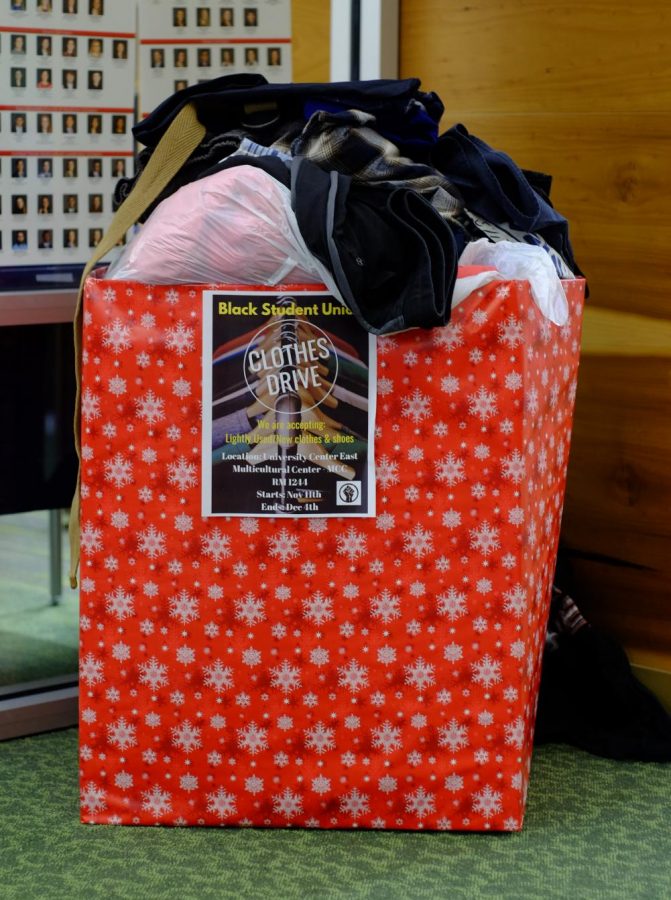The Black Student Union hosted their clothes drive from Nov. 11 to Dec. 4 in the Multicultural Center.