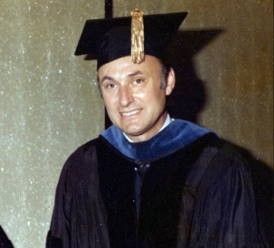 David Rice at an ISUE commencement in 1974. 