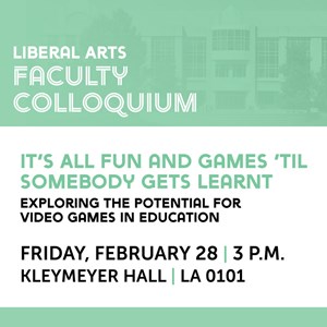 Crystal Steltenpohl will present the second Liberal Arts Colloquium lecture Feb. 28.