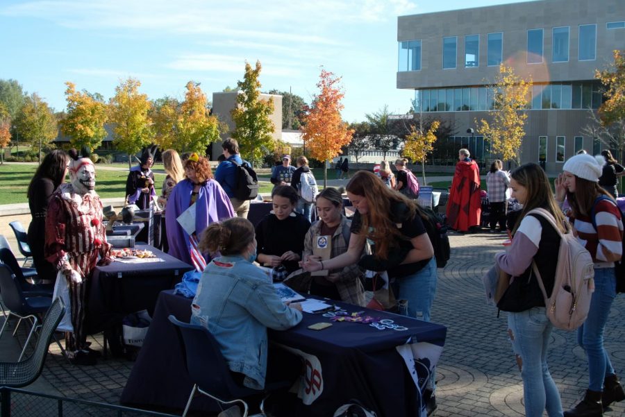 The event started at 2 p.m. Wednesday. Tables from all the departments of Liberal Arts and the university radio staion took part. 