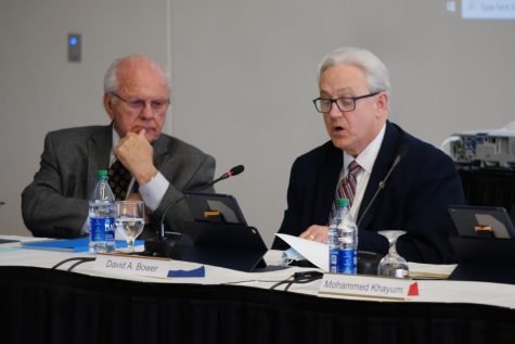 David Bower,  chair of the COVID-19 task force, speaks before the Board of Trustees Thursday. Bower said the week of Jan. 2, 2022 to Jan. 8, 2022 marked the highest number of university COVID-19 cases since the pandemic began.