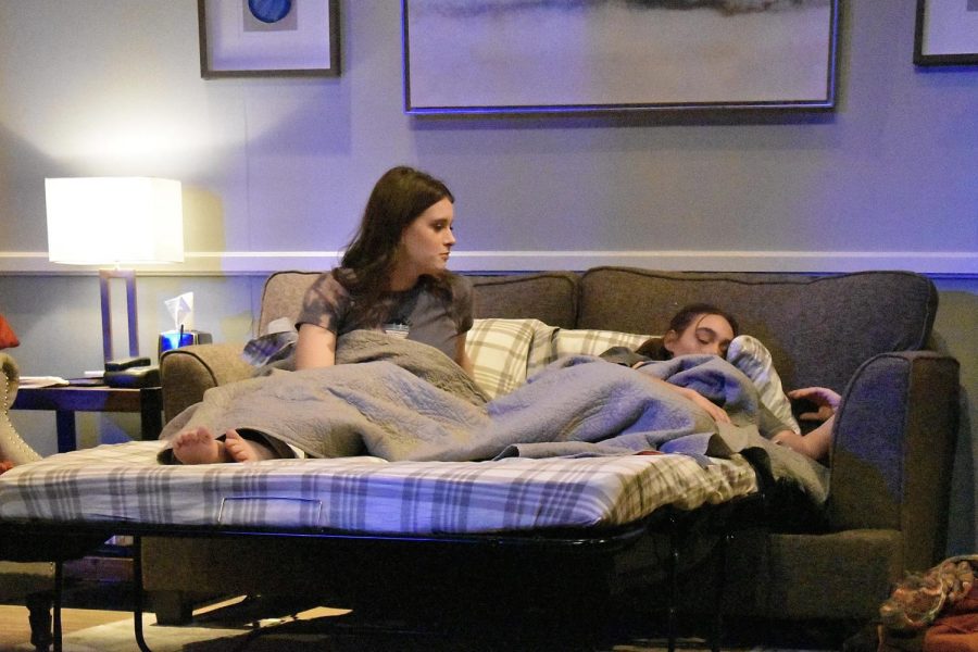 Callie (Evelyn Pigman) and Sara (Shayna Survil) having a sleep-over. 