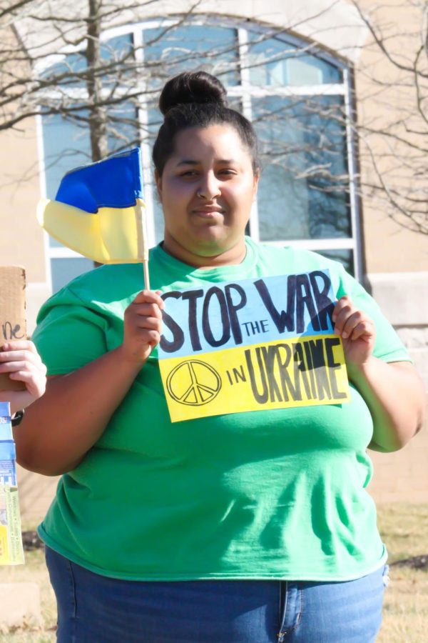 Makenzie Balde, a senior criminal justice and psychology double major joined the protest on Wednesday, March 2nd. She stated, We just need more peace.