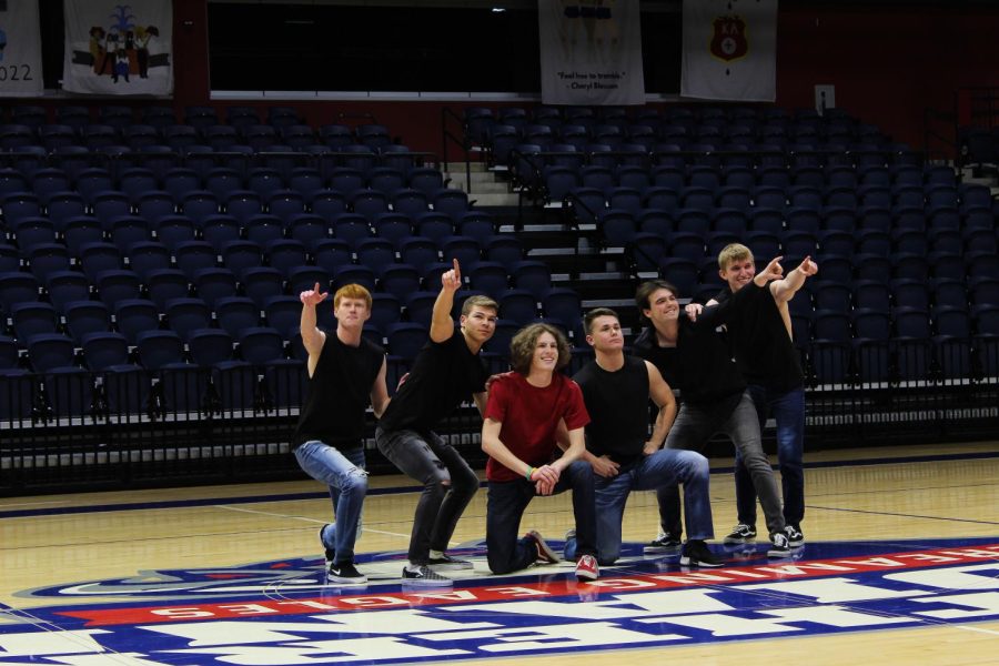 The men of the Kappa Alpha Order posed and smiled at the end of their performance. Their dance was based off the TV show The Vampire Diaries, and several of their members portrayed iconic characters from the show.