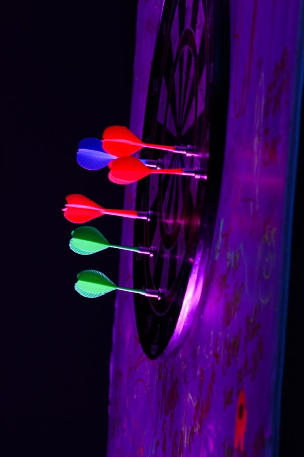 University of Southern Indiana puts on their first major event since Covid. SpringFest hosted games like the glowcade, where students could throw glowing darts in the dark.