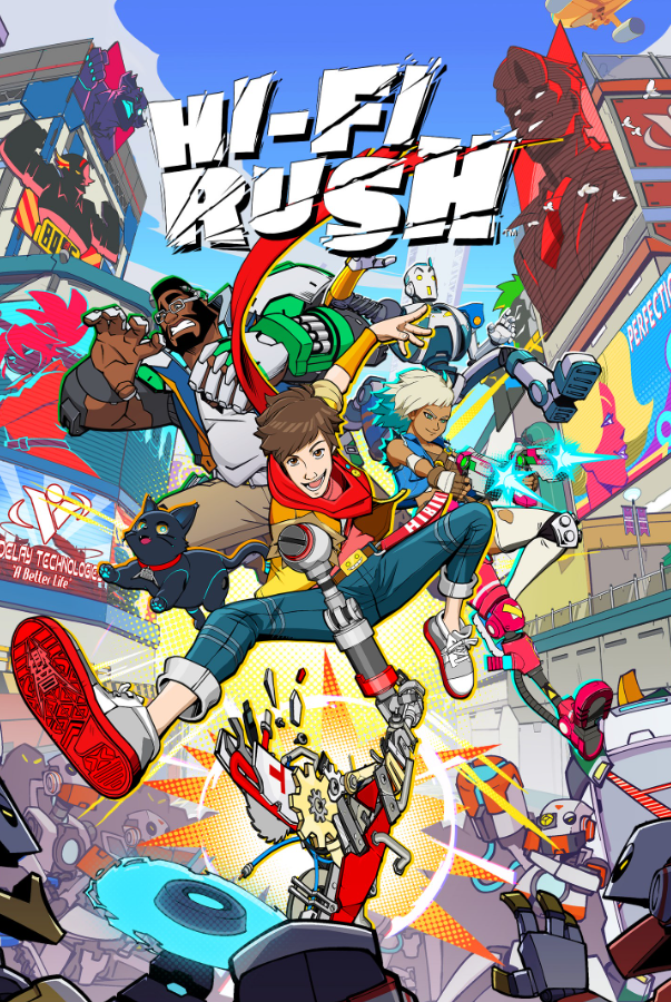Hi-Fi Rush is a rhythm action game that has a vibrant style and a colorful cast of characters. (Photo Courtesy of Xbox)