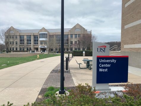 A new sign is on display for University Center West. (Photo by Anthony Rawley)