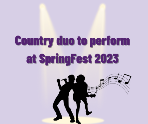 Center for Campus Life announces the country duo Seaforth will perform at SpringFest 2023.(Graphic by Alyssa DeWig)