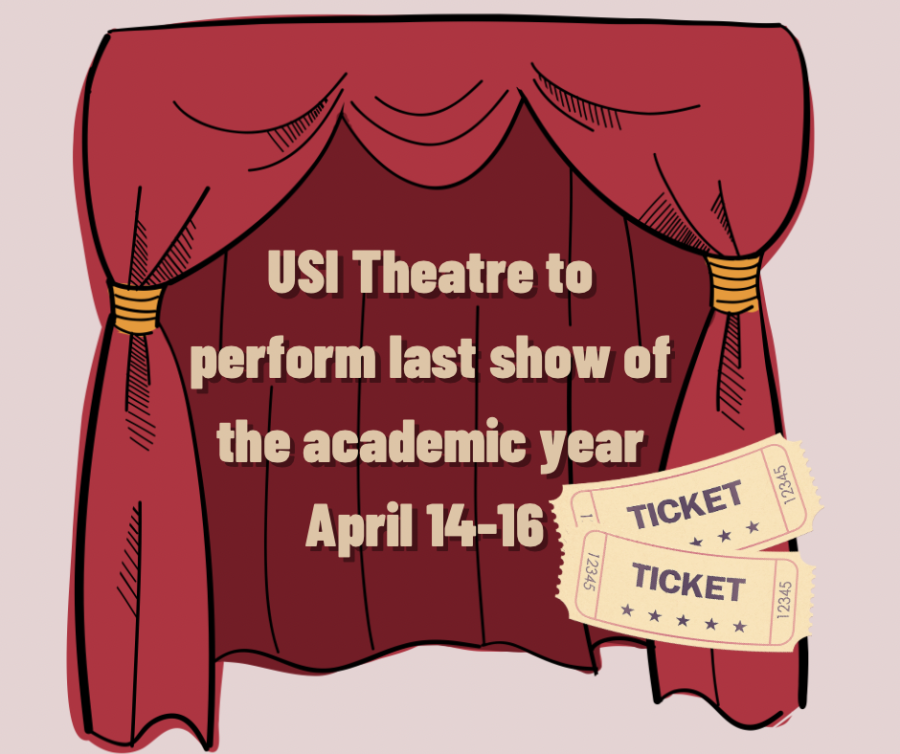 USI Theatre will perform its last show of the academic year, The Devised Show, April 14-16. (Graphic by Alyssa DeWig
