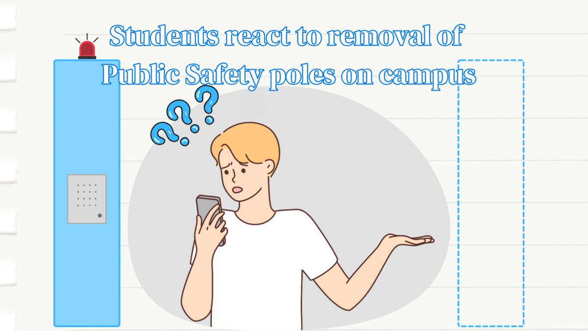 Students react to the removal of Public Safety poles on campus.