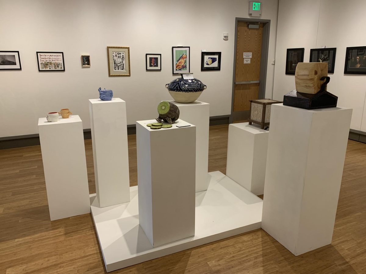 The McCutchan Art Center hosts the 54th Annual Juried Student Art Exhibit Monday in the lower level of the Liberal Arts Center. 