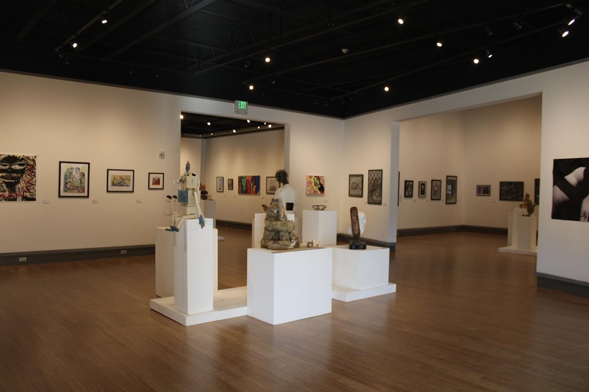 The 54th Annual Juried Student Art Exhibition is located at the McCutchan Art Center/Pace Galleries in the lower level of the Liberal Arts Center.