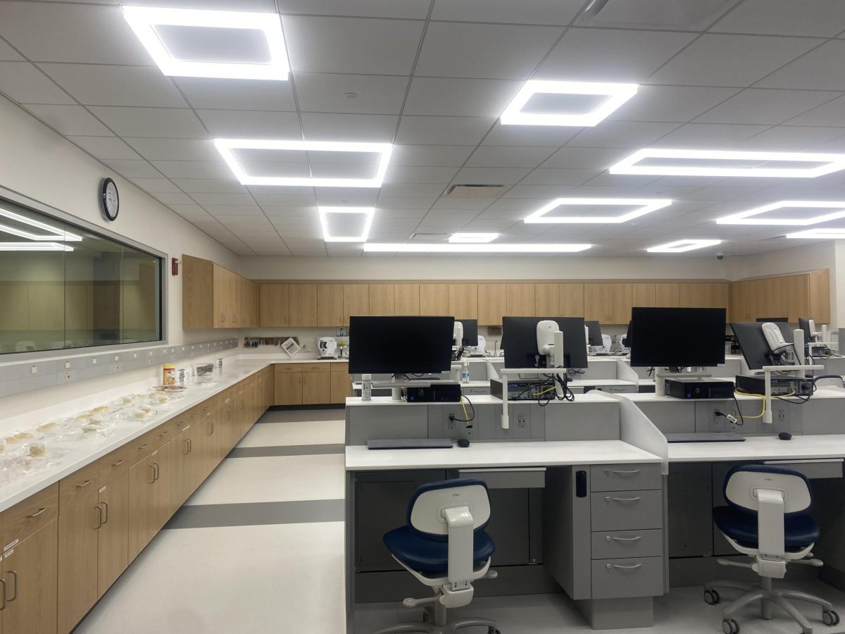The Dental Materials Laboratory is located on the main floor of the Health Professions Center. The Dental Materials Laboratory was part of the renovation and is complete.