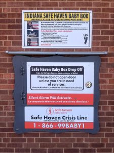 Evansville Fire Department Station 16 features one of the three Safe Haven Baby Boxes in Evansville Wednesday. The box is located at the front of the station.