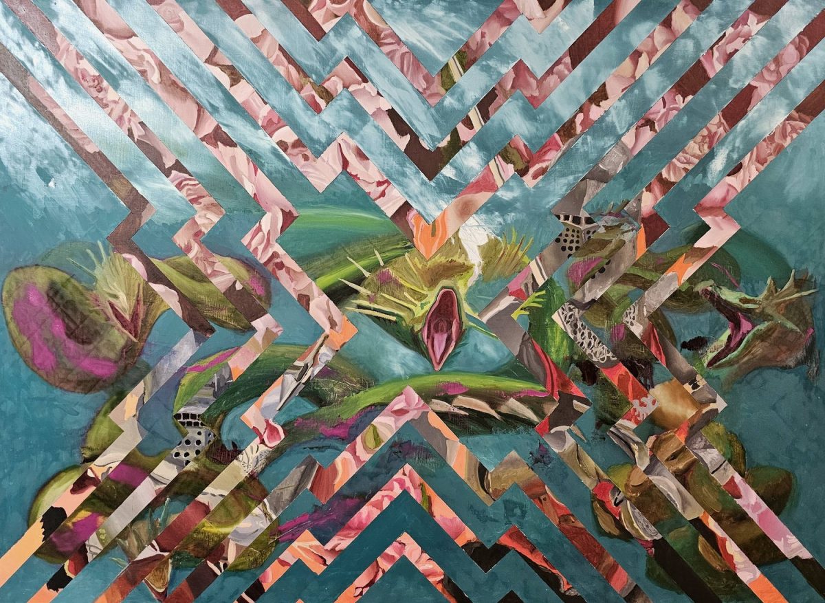 Eric Utterback’s “Hydra’s Nest” is featured in the “Distorted Realities” collection Oct. 2 in Krannert Gallery. This painting was used as the promotional art for the exhibition. (Photo courtesy of Eric Utterback)