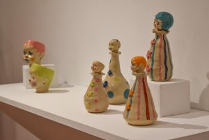 “Baby Bottles” by Jade Young sits on a shelf Saturday in the New Harmony Gallery of Contemporary Art.