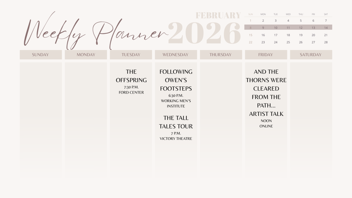 This coming week will include performances and presentations in the tri-state area.