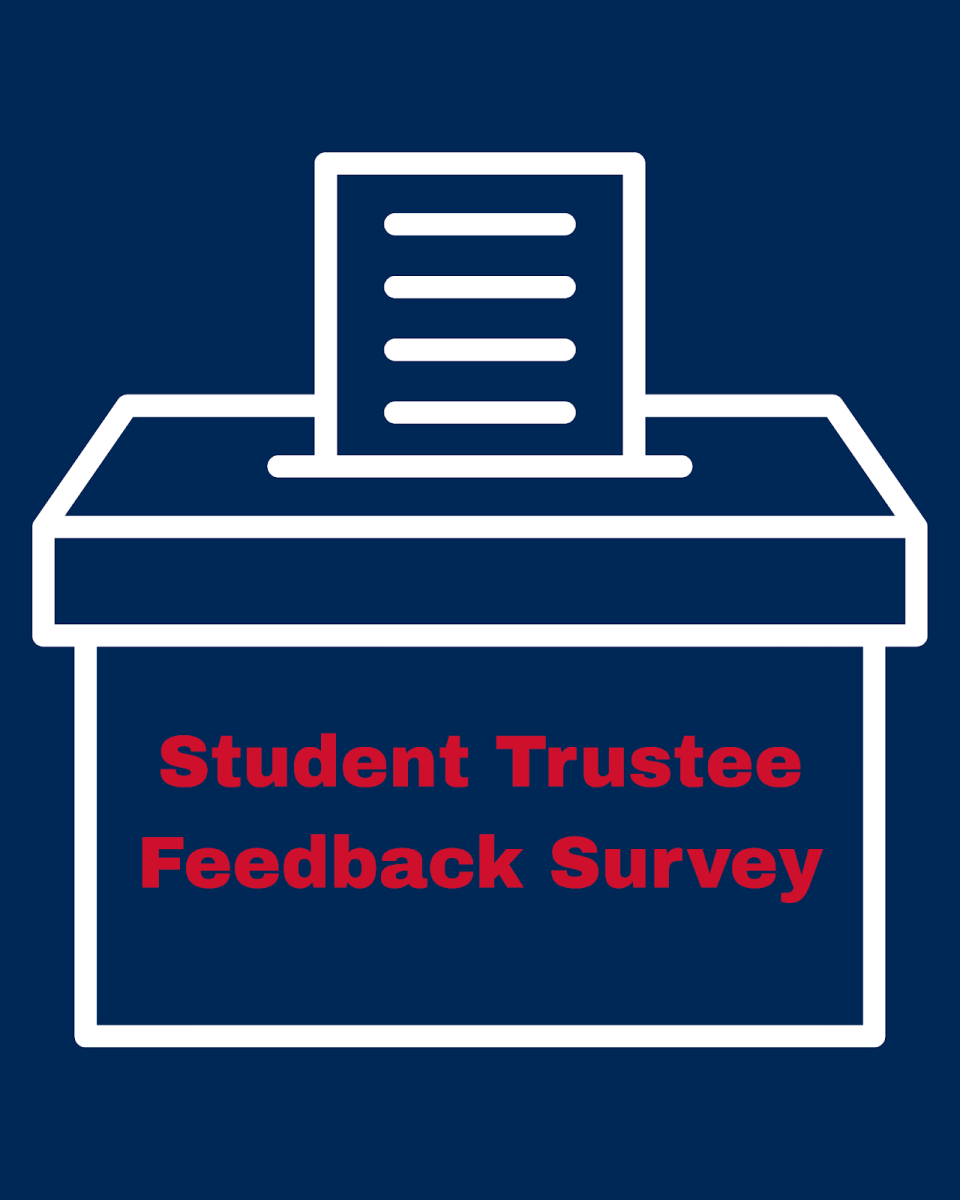 USI’s student trustee is urging students to participate in their anonymous feedback survey. (Graphic by Cade Smithson)