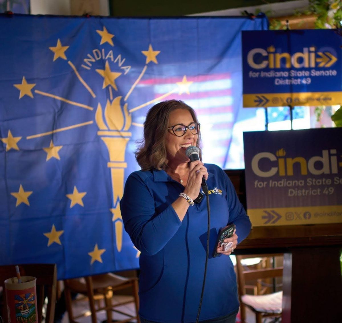 Cindi Clayton, instructor in business communication, is running to unseat Jim Tomes in Indiana’s 49th state senate district. (Photo courtesy of Cindi for Senate)
