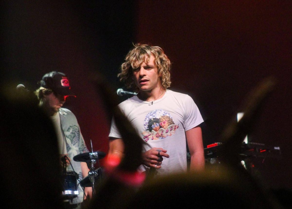 Ross Lynch looks out at the audience while performing at USI SpringFest 2026, April 11 in the Liberty Arena. (Photo by Izzy Hannon)