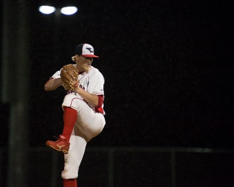 Jonathan Wandling pitching for the Screaming Eagles last season.
Photo courtesy of Photo Services.