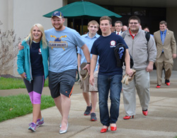 Students take steps in her shoes